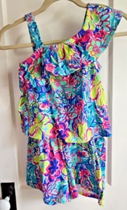 NWT NAUTICA girl sz Small ( 7) floral off shoulder romper - Picture 1 of 9