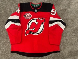 2018 Joey Anderson New Jersey Devils Brodeur Night Game Used Worn Hockey Jersey - Picture 1 of 11