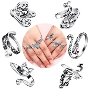 6 Pcs Crochet Ring Adjustable Crochet Ring Finger Yarn Guide Knitting Tension Ri - Picture 1 of 6