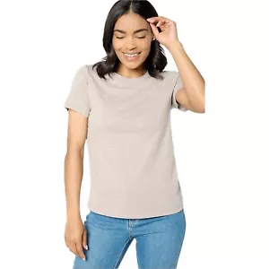 Top AnyBody Talla XS Manga Corta Tejido Capas SMOKEY TAUPE - Imagen 1 de 1