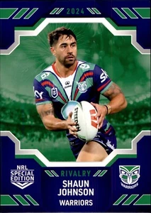2024 New Zealand Warriors NRL TLA Special Edition Rivalry Card - Shaun Johnson - Bild 1 von 3