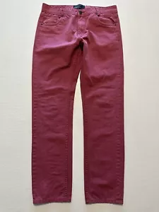 Hummer 32 x 32 Brick Dust Red Rugged Weave Longer Wear Tapered Leg Jeans - Picture 1 of 8