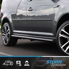 FOR SWB VW CADDY 2004-2020 ANGULAR 60MM SIDE BARS STYLING STEPS PAIR IN BLACK