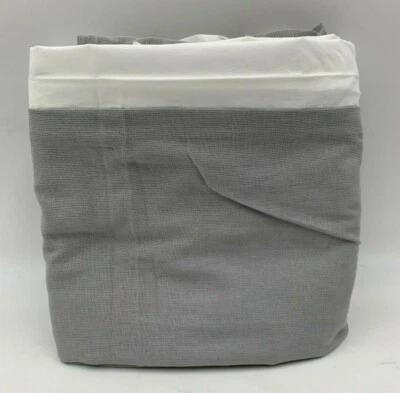 Falda de cama Pottery Barn Teen clásica de algodón doble gris claro 18" caída #7393W Foto 1 de 3