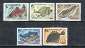 RUSSIA MNH 1983 SG5347-5351 FISH - Picture 1 of 1