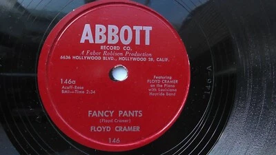 Floyd Cramer 78rpm single 10-inch Abbott Records #146 Fancy Pants  - Image 1 of 4