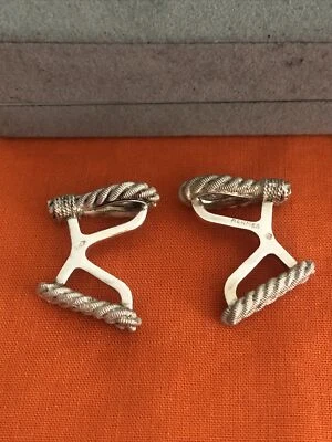Hermès - Boutons De Manchettes- argent massif 925. Sterling - Cufflink- - Bild 1 von 4