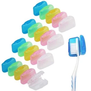 20 Pack Travel Toothbrush Head Covers Portable ToothbrushPod Caps Case Protector - Picture 1 of 7