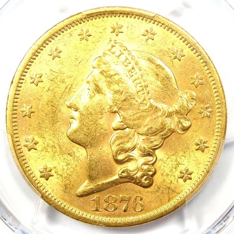 1876-S Liberty Gold Double Eagle $20 Coin - PCGS MS61 (BU UNC) - $4,000 Value Cover