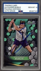 2024 Topps Graphite Tennis #46 Alexander Bublik Aqua /199 Rookie PSA GEM 10 AUTO - Picture 1 of 2