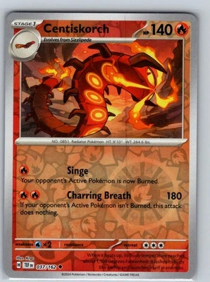 Centiskorch 037/162 Reverse Holo Uncommon SV05: Temporal Forces NM - Image 1 of 2