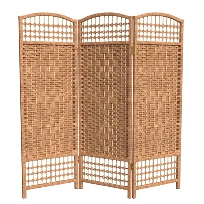 Pantalla Plegable Tejido de Fibra Corta de 4 Pies - Natural - 3 Paneles Foto 1 de 4