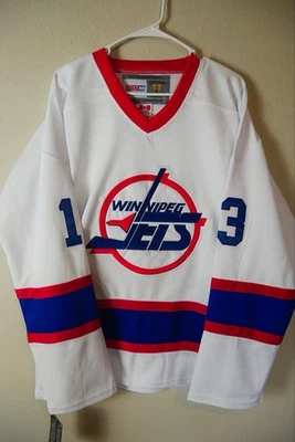 Camiseta deportiva de novato Teemu Selanne Winnipeg Jets 1992 CCM vintage talla grande ENVÍO RÁPIDO Foto 1 de 2
