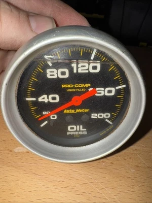 AUTOMETER PRO-COMP LIQUID FILLED 2 5/8” Mechanical OIL TEMP GAUGE - Image 1 of 4