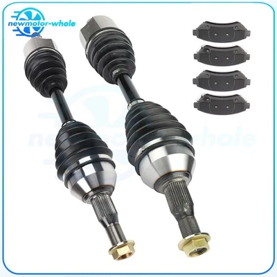Front CV Axle + Brake Ceramic Pads For 2000-2005 Buick Century Chevrolet Impala Foto 1 de 4
