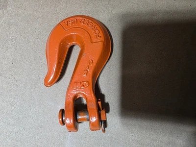 COLUMBUS MCKINNON 5/16" Clevis Grab Hook Chain Cradle Grade 80 Forged Alloy Steel Lifting 4500LB