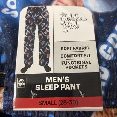 Pantalón de dormir pijama dorado para niñas, color negro/azul para hombre. Talla pequeña (28-30) nueva con etiquetas Foto 1 de 4