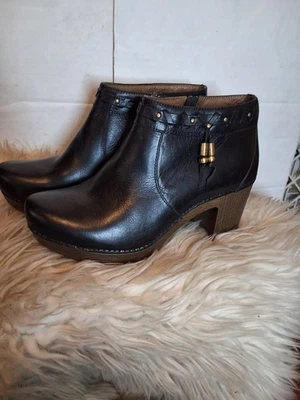 Botines Dansko Dabney de cuero negro con plataforma y tacón 41 11-11,5 Foto 1 de 4