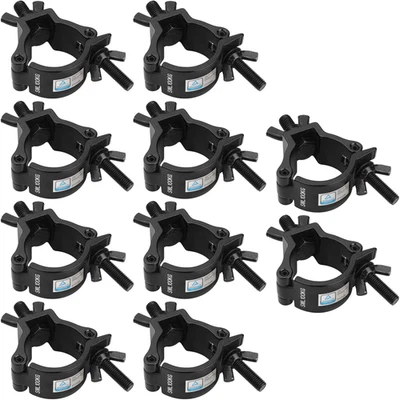 GBGS 10 Pack Black Truss Clamps,Aluminum Alloy DJ Light Clamp,Fits O.D. 2 Inch T - Image 1 of 4
