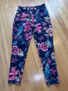 Pantaloni skinny SHEIN vita alta floreali cropped taglia M leggings - Foto 1 di 14