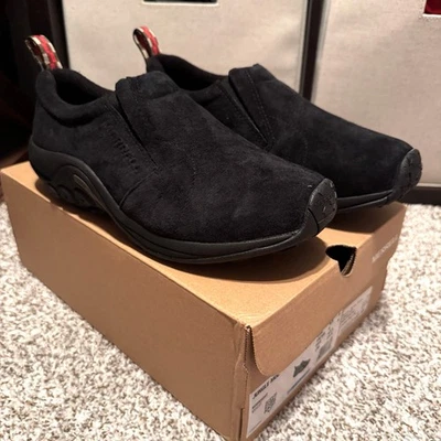 Merrell Hombres 9W Ancho Medianoche Negro Selva Sin usar, en caja, Zapatos sin cordones Nuevos J63815W Senderismo Foto 1 de 4