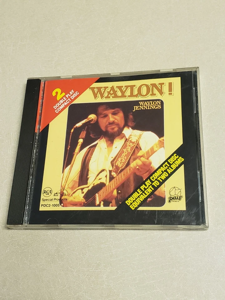 WAYLON JENNINGS WAYLON! CD, 1987 RCA JAPAN IMPORT DISC PAIR DOUBLE PLAY - Image 1 of 4