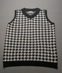 Agnes Orinda Damen 2X ärmellos schwarz weiß Strickpullover Pullover Weste - Bild 1 von 4