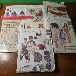 McCalls Kids clothing sewing patterns mixed lot leggings, capelet, unverified - Picture 1 of 5
