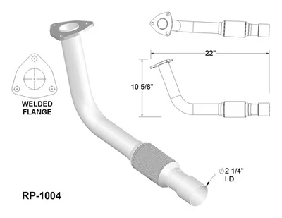 Exhaust and Tail Pipes for 2001 Toyota Camry 2.2L L4 GAS DOHC - Image 1 of 2
