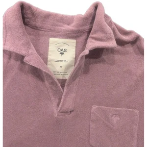 Herren OAS Größe Medium Kurzarm Frottee Polo Dusty Plum Resortkleidung Pool zu Polo - Bild 1 von 6