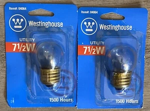 Westinghouse Clear Utility 7 1/2W Bulb 1500 Hours-Qty2 NEW/Item 04064 Scoreboard - Picture 1 of 2