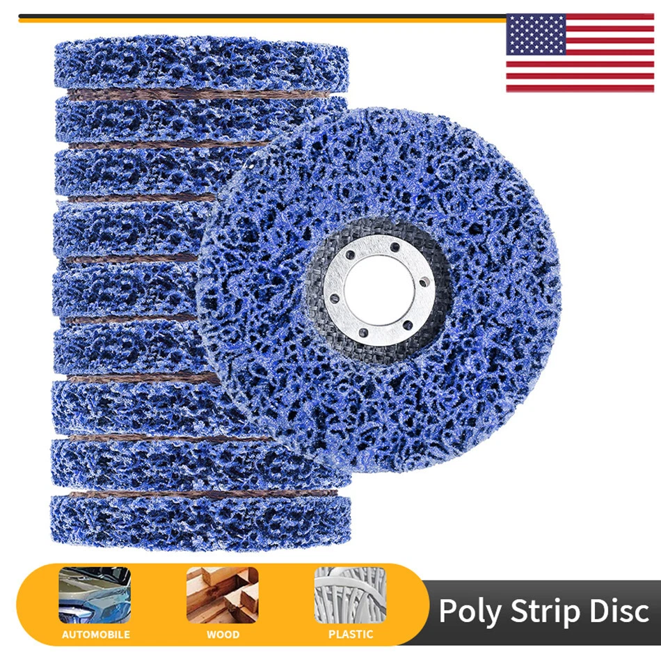 10PC Poly Strip Clean Disc 4-1/2" x7/8" Easy Paint Stripping Rust Removal Wheels - Image 1 of 4