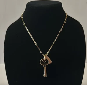 Coach Key + Tag Gold Necklace - Picture 1 of 6