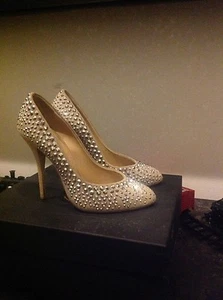 Giuseppe Zanotti Glitzer Kristall Pumps 38 Perlen Urlaub - Bild 1 von 5