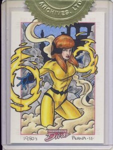 2010 Marvel Dangerous Divas Series 1 Sketch Card Perna Crystal auto