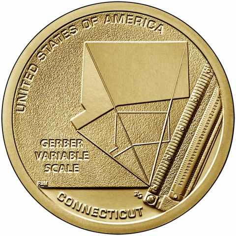 2020 P&D American Innovation Gerber Variable Scale CT One Dollars U.S. Mint Coin Cover