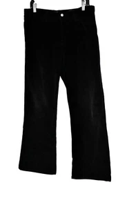Women's NYDJ Black Corduroy Pants Flare Bottom  Size 12 - Picture 1 of 8