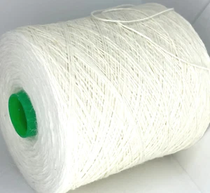 Milky White ANGORA RABBIT WOOL Yarn on Cone SOCK WEIGHT for Knitting Crafts - Picture 1 of 4