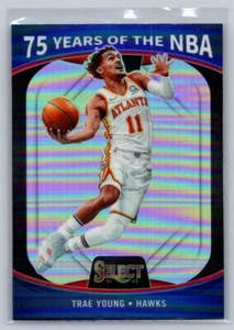 2021-22 Panini Select #53 Trae Young 75 Years of the NBA - Picture 1 of 2