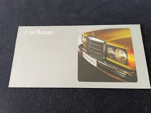 1978 Mercedes English Catalog 300D 280E 450SEL 6.9 280SE 450SL Euro Brochure - Picture 1 of 11