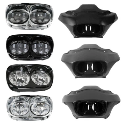 Carenados interiores exteriores/5,75"" doble faro apto para Harley Road Glide FLTR 98-13 Foto 1 de 4