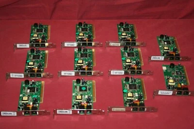 Lote de 11 tarjetas módem Dell/Zoom Telephonics 3025C V.92 PCI 56 Kbps RJ11C Foto 1 de 4