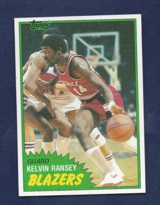 CENTERED RAZOR SHARP 1981 TOPPS BASKETBALL #88 KELVIN RANSEY .99 SHIP G423 - Image 1 of 2