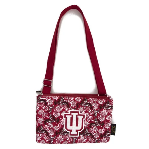 Indiana University Hoosiers Purse Bloom Quilted Crossbody Handbag Cover