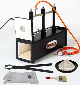 DFPROF3+2D GAS PROPANE FORGE Furnace Burner Knife Making Blacksmith Farrier - Imagen 1 de 12