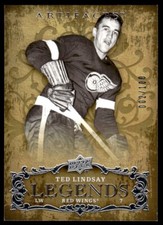 2008-09 Upper Deck Artifacts LEGENDS SILVER Ted Lindsay /100 Detroit Red Wings