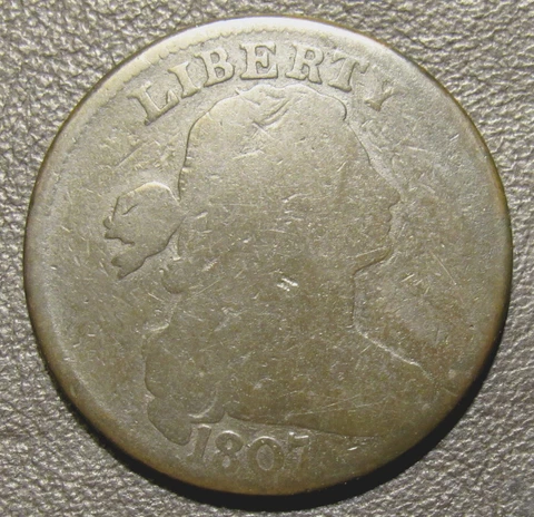 1807 DRAPED BUST LARGE CENT, GOOD  ~  A VERY DECENT EXAMPLE WITH ROTATED REVERSE Cover