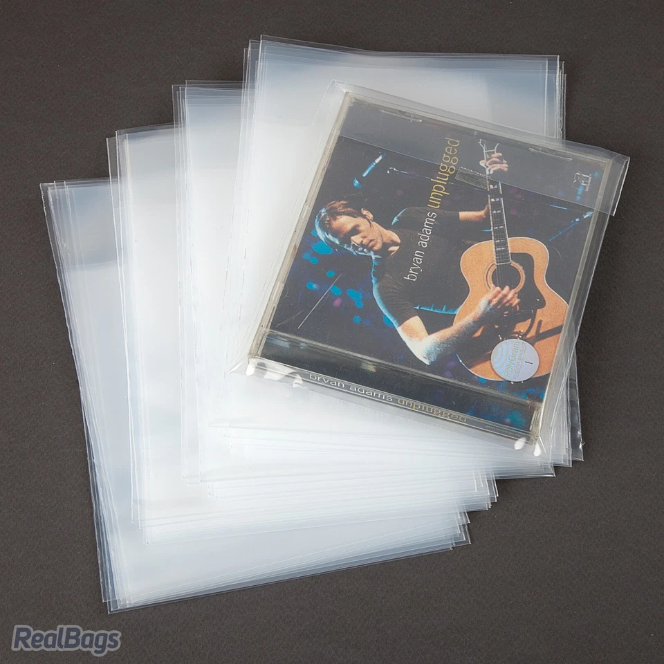 100 Buste CD/DVD con custodia in ppl trasparente lucido con aletta no adesivo - Immagine 1 di 1