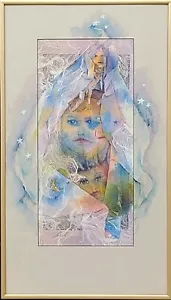 Dipinto acquerello originale Doris Britt firmato a mano in ottime condizioni! - Foto 1 di 8