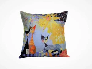 Cat Cushion Cover Design 8 - Picture 1 of 2
